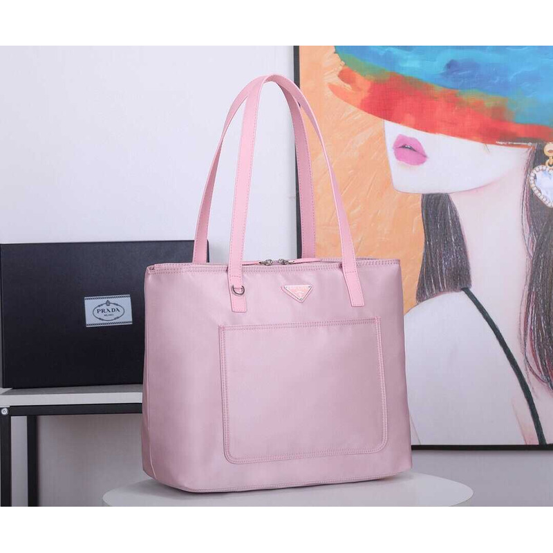 Pra*a recycled nylon tote bag pink