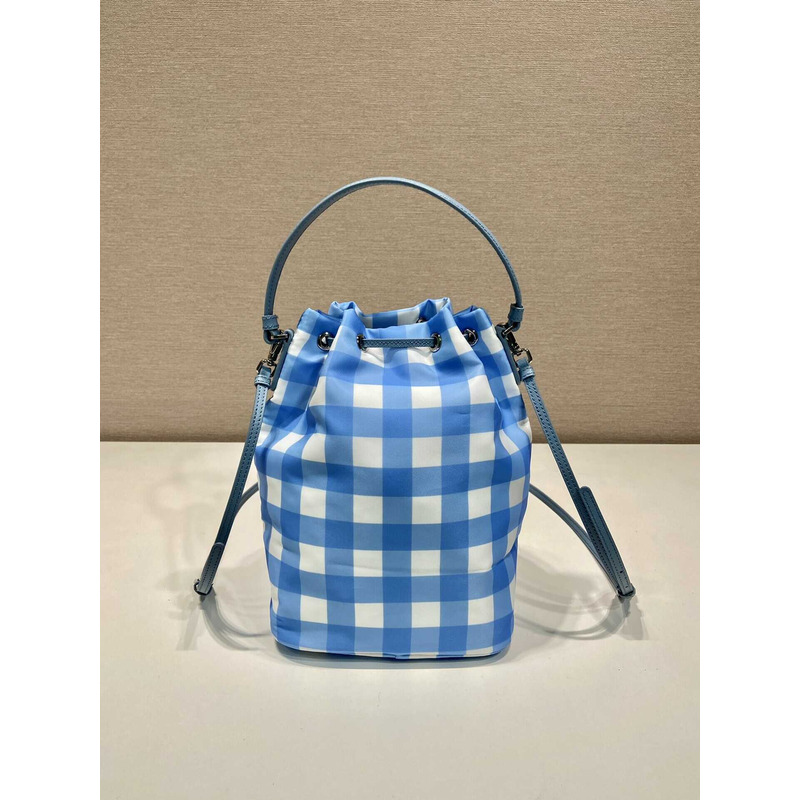 Pra*a duet printed re-nylon bag blue