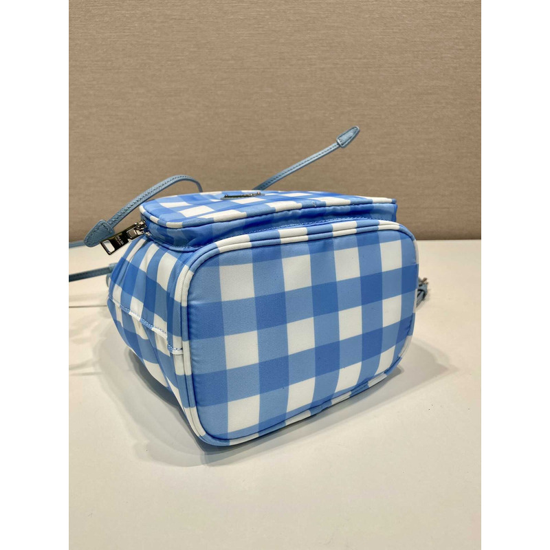 Pra*a duet printed re-nylon bag blue