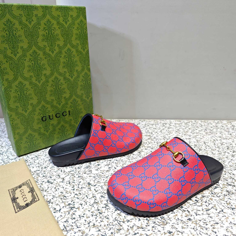 g*u*i gg S*p*e horesbit slippers red