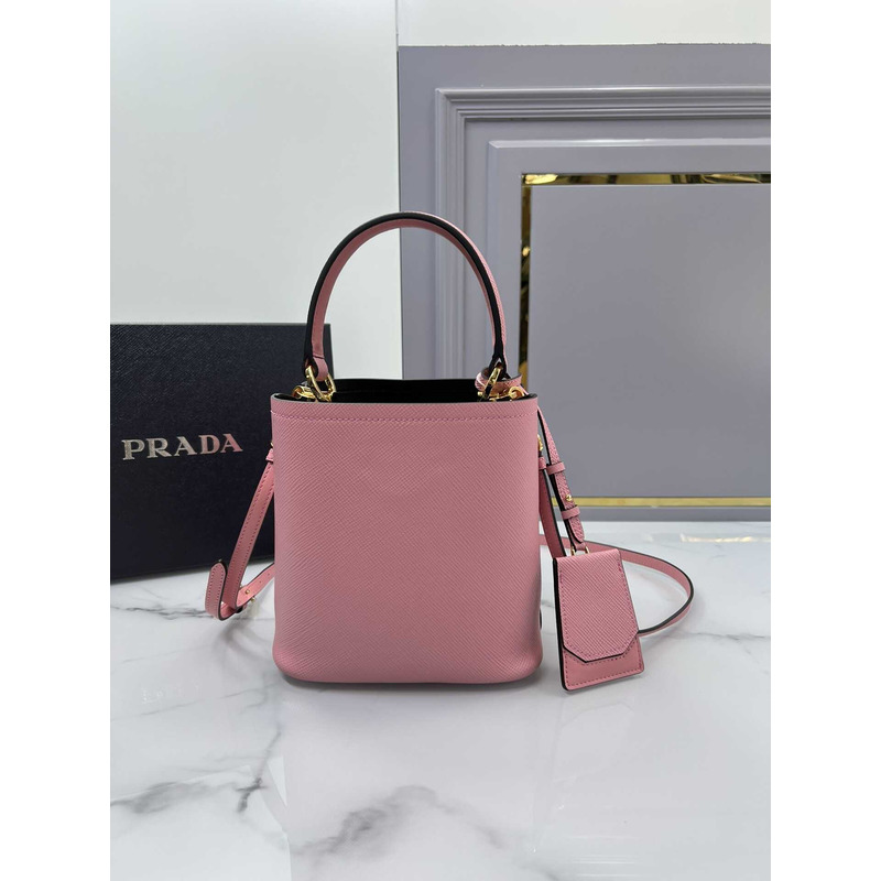 Pra*a double small saffiano bag pink