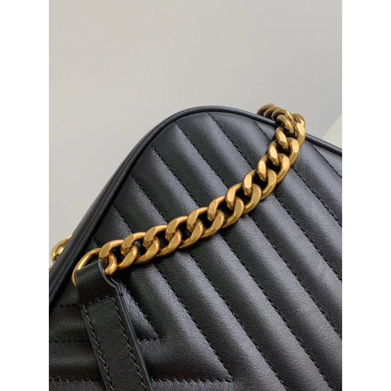 l**is V*t*n leather camera bag black