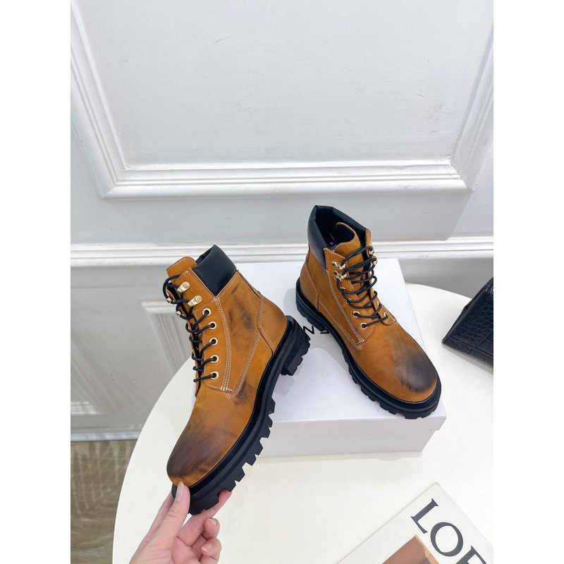 Givenchy Lace-Up Ankle Boots Brown