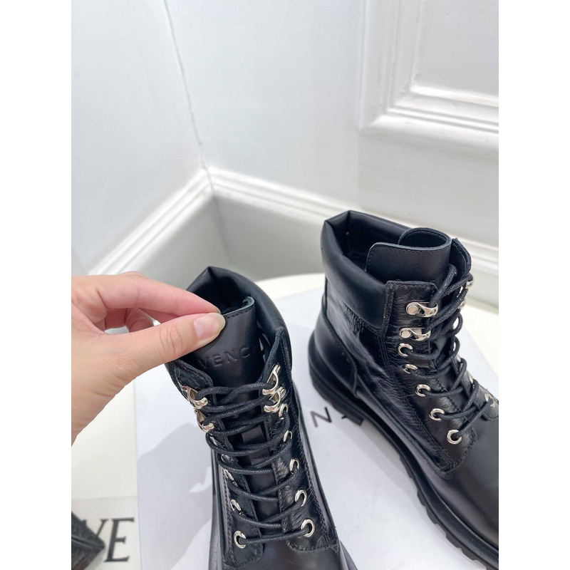 Givenchy Padded Leather Ankle Boots Black