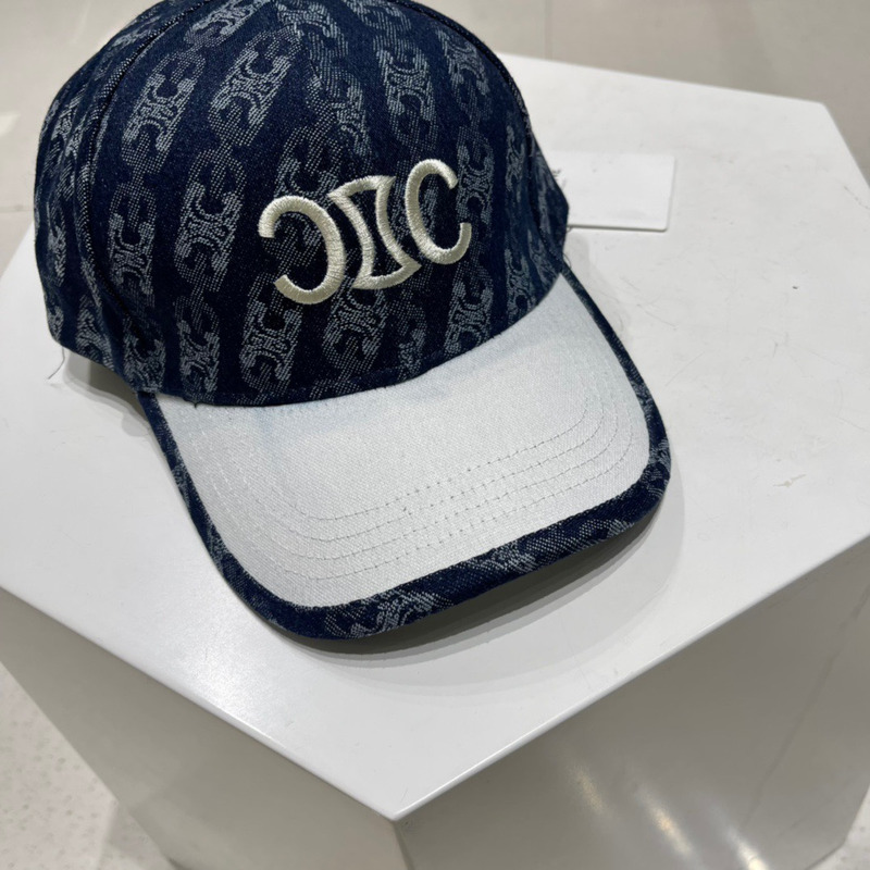 Ce**e logo baseball cap denim dark blue