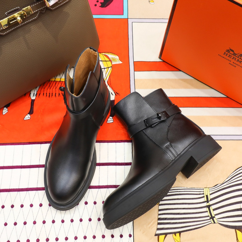 H**mes plain toe unisex blended fabrics street style plain leather