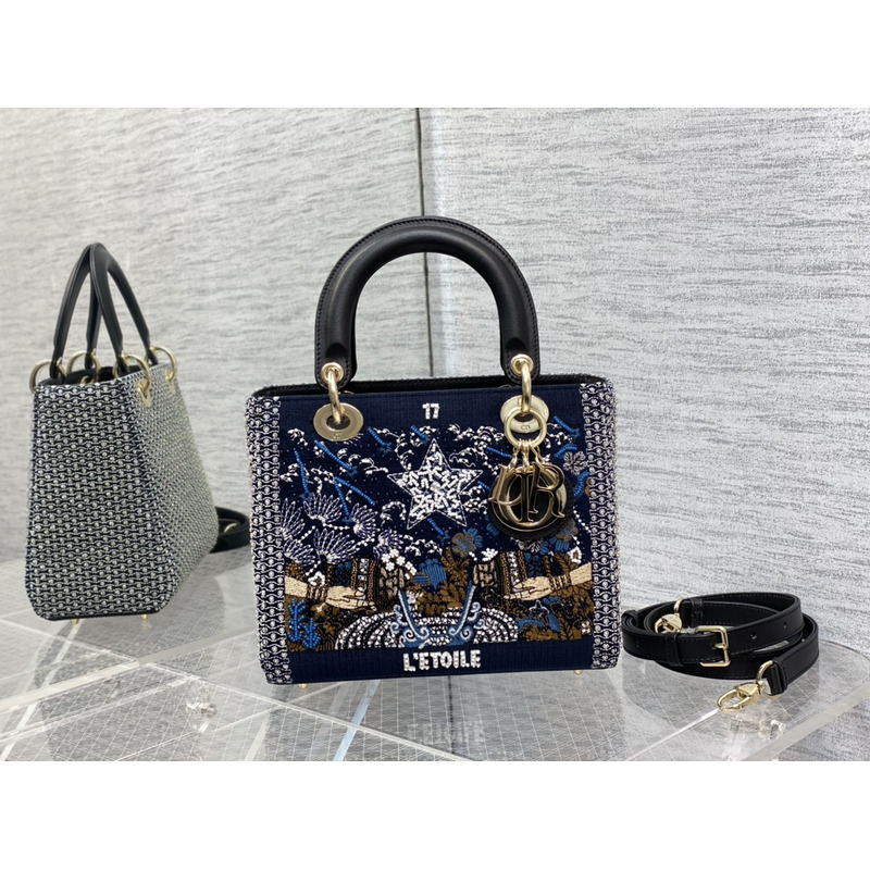 D*or stars lady D*or medium tarot beaded bag