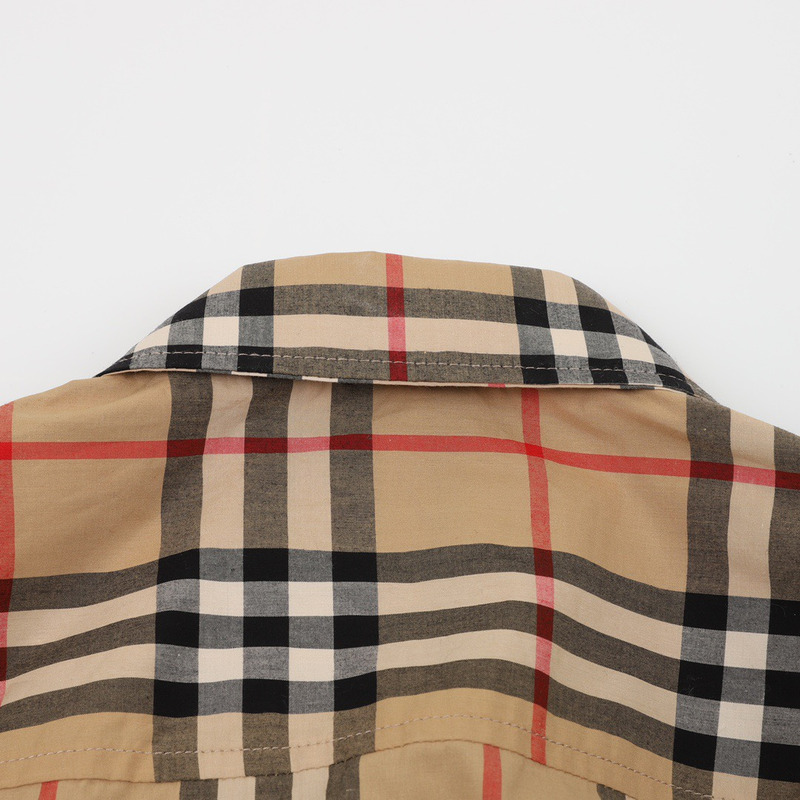 B**rry vintage check stretch cotton shirt yellow