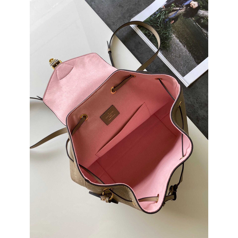 l**is V*t*n monogram empreinte montsouris pm backpack leather bag brown