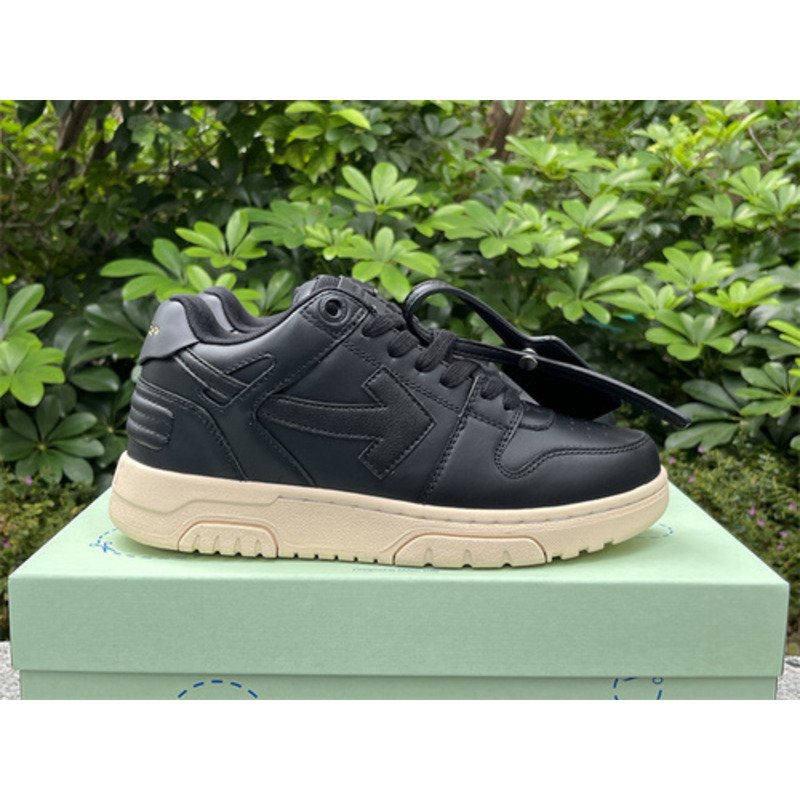 Off White Out Of Office Leather Sneaker Black