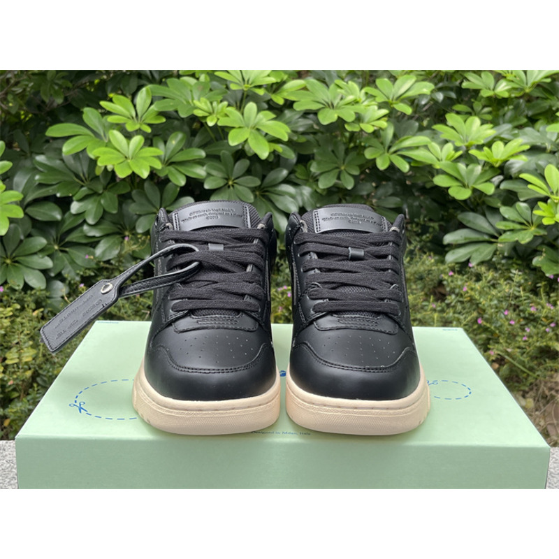 Off White Out Of Office Leather Sneaker Black