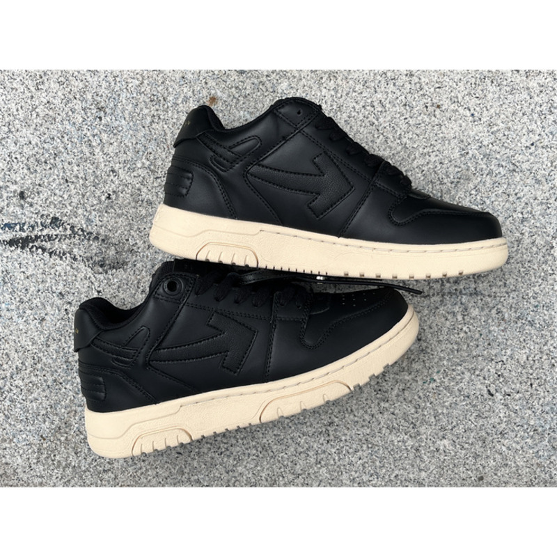 Off White Out Of Office Leather Sneaker Black