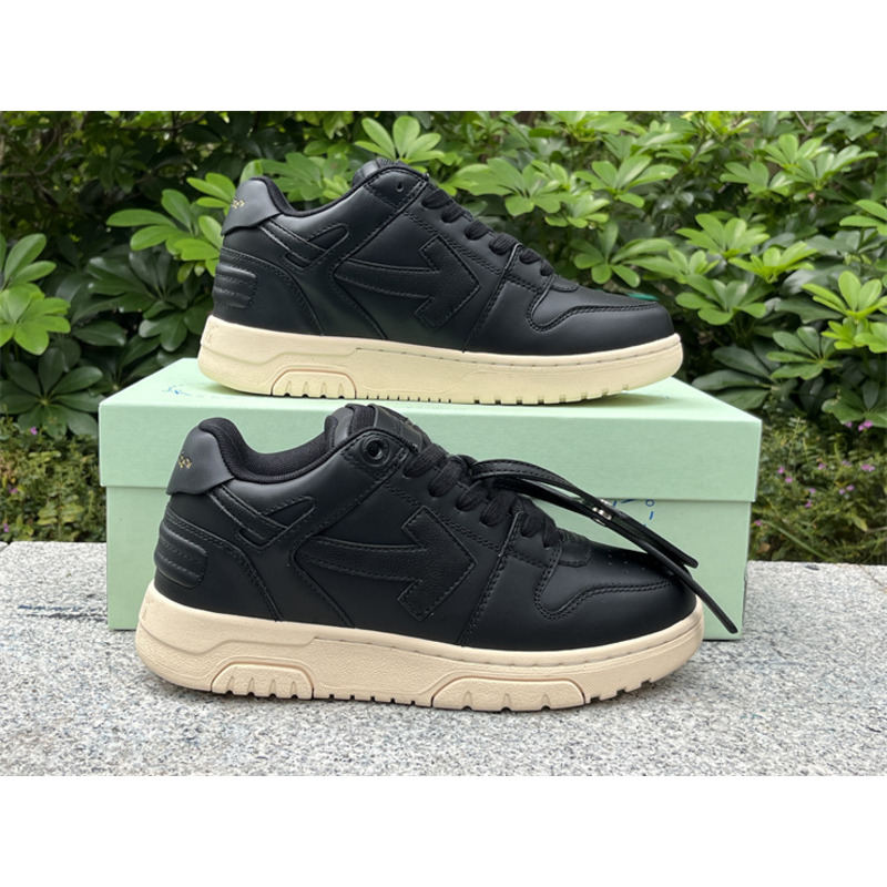 Off White Out Of Office Leather Sneaker Black