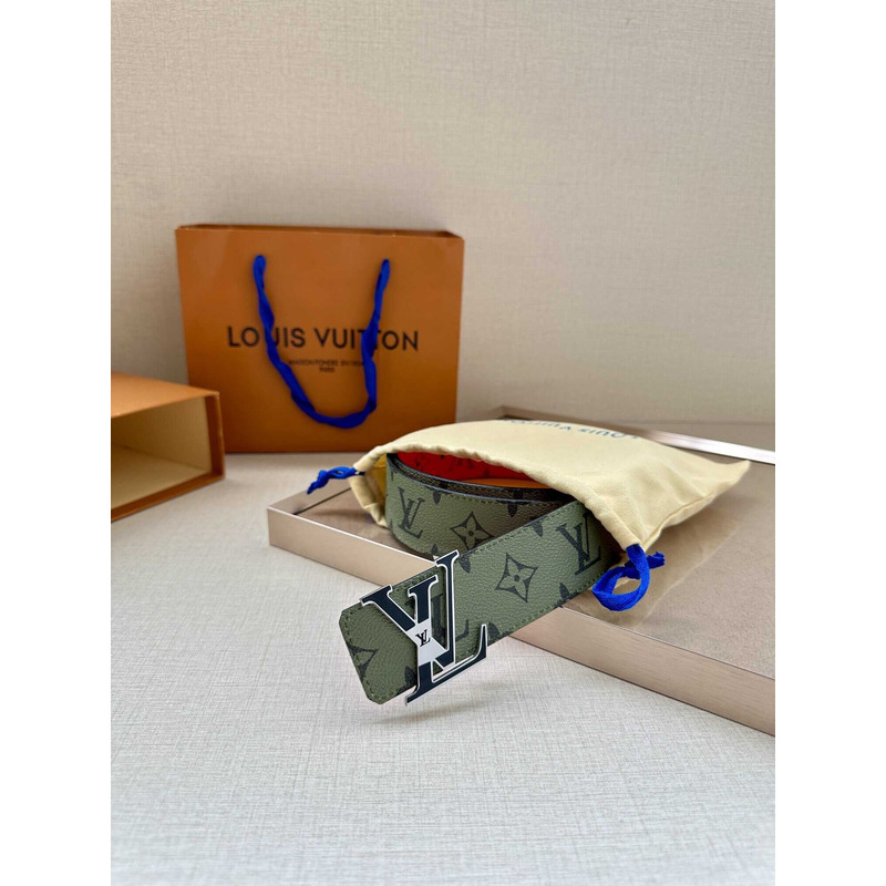l**is V*t*n lv initiales 40mm reversible belt green and red