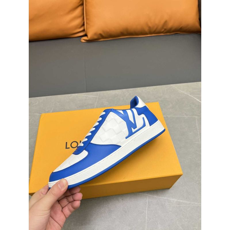 l**is V*t*n rivoli sneakers calfskin white and blue