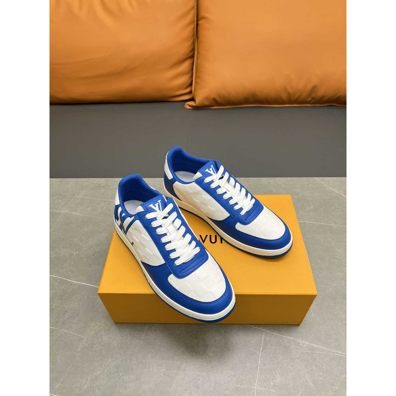 l**is V*t*n rivoli sneakers calfskin white and blue