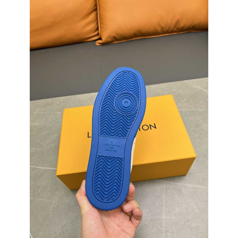l**is V*t*n rivoli sneakers calfskin white and blue