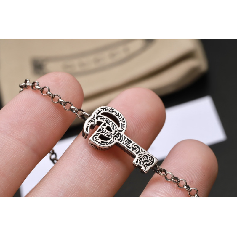 G*u*i double g key bracelet silver