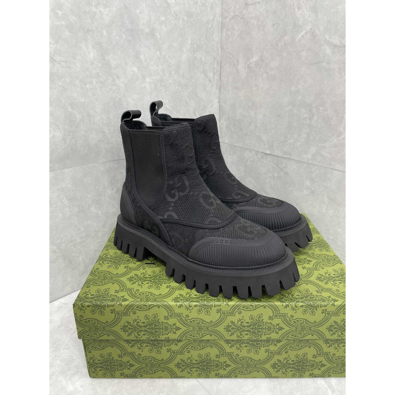 G*u*i gg canvas ankle boot black