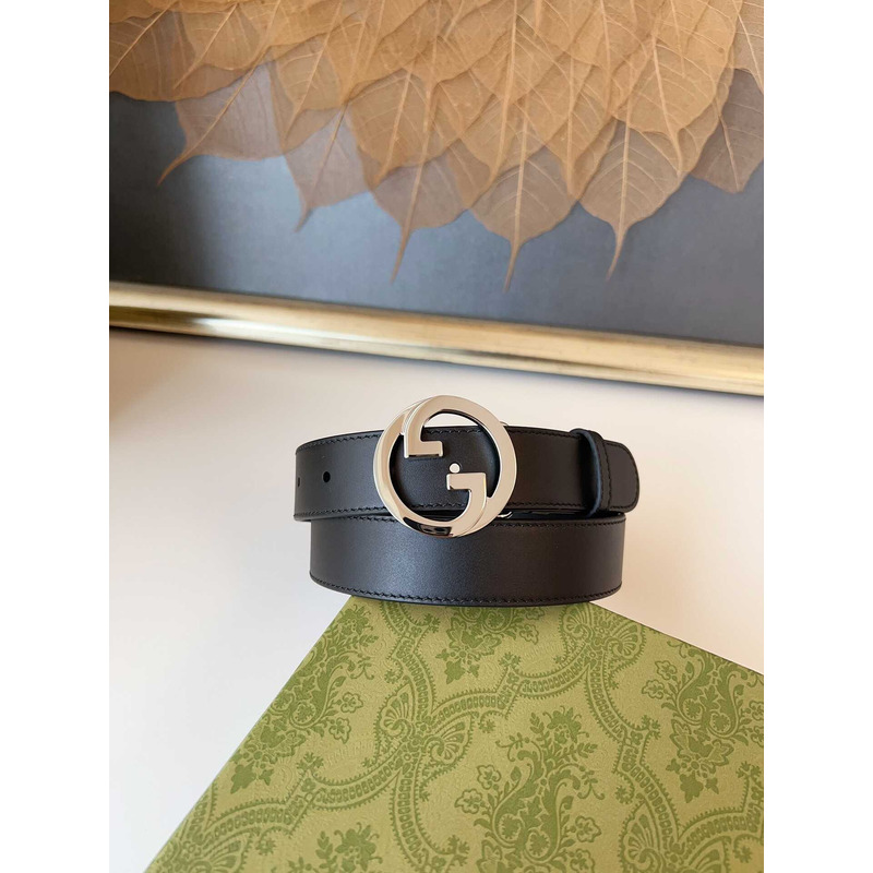 G*u*i blondie belt silver buckle 3cm black