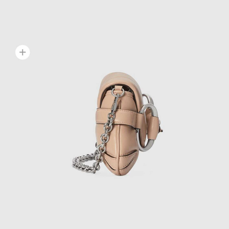 G*u*i horsebit chian small shoulder bag rose beige