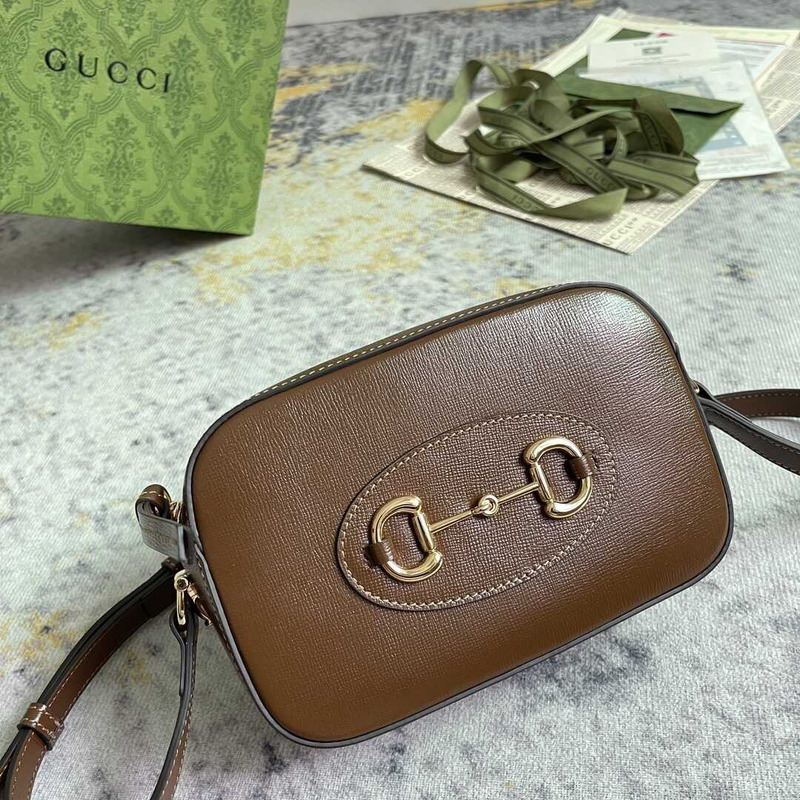G*u*i horsebit 1955 small shoulder bag brown