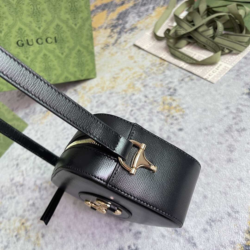 G*u*i horsebit 1955 small shoulder bag black