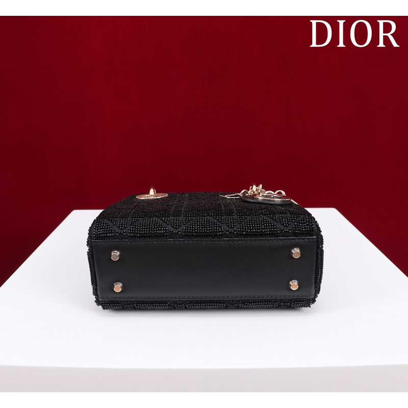 D*or mini lady D*or bag glitter black bag