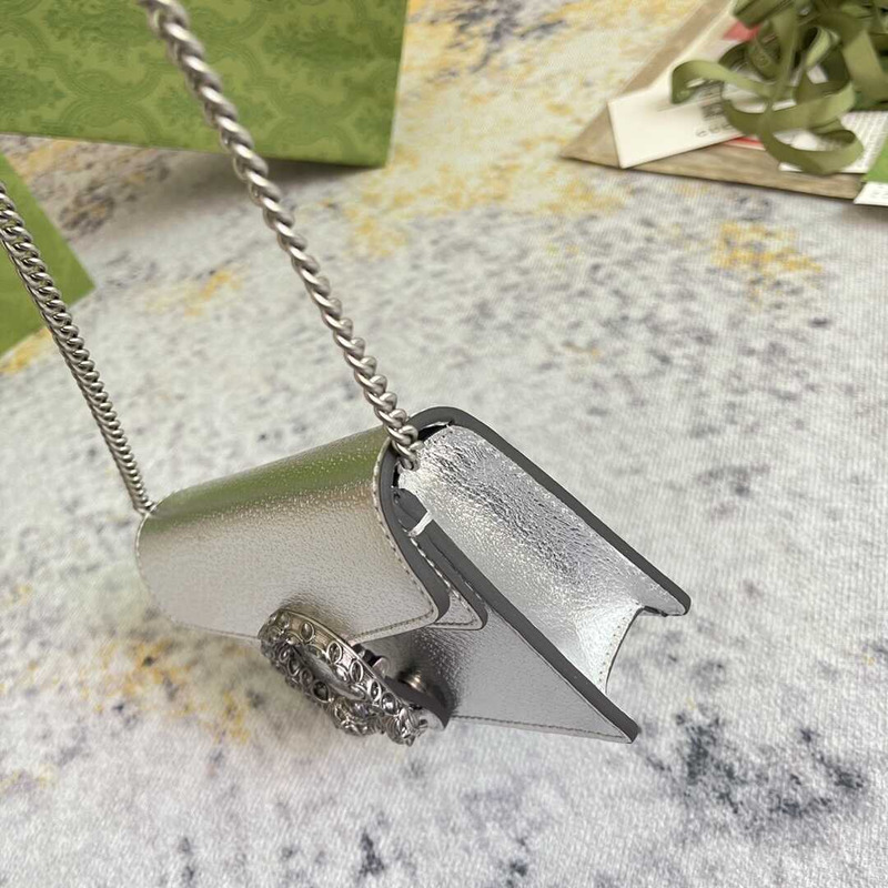 g*u*i dionysus gg S*per mini bag silver