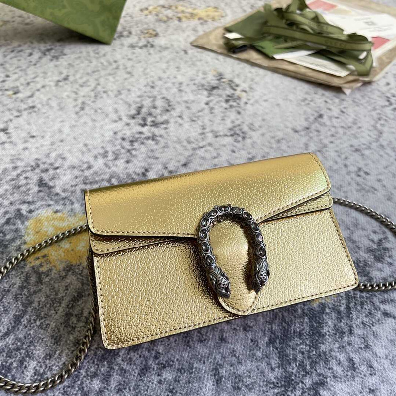 g*u*i dionysus gg S*per mini bag gold
