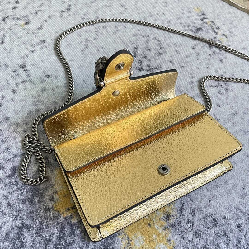 g*u*i dionysus gg S*per mini bag gold