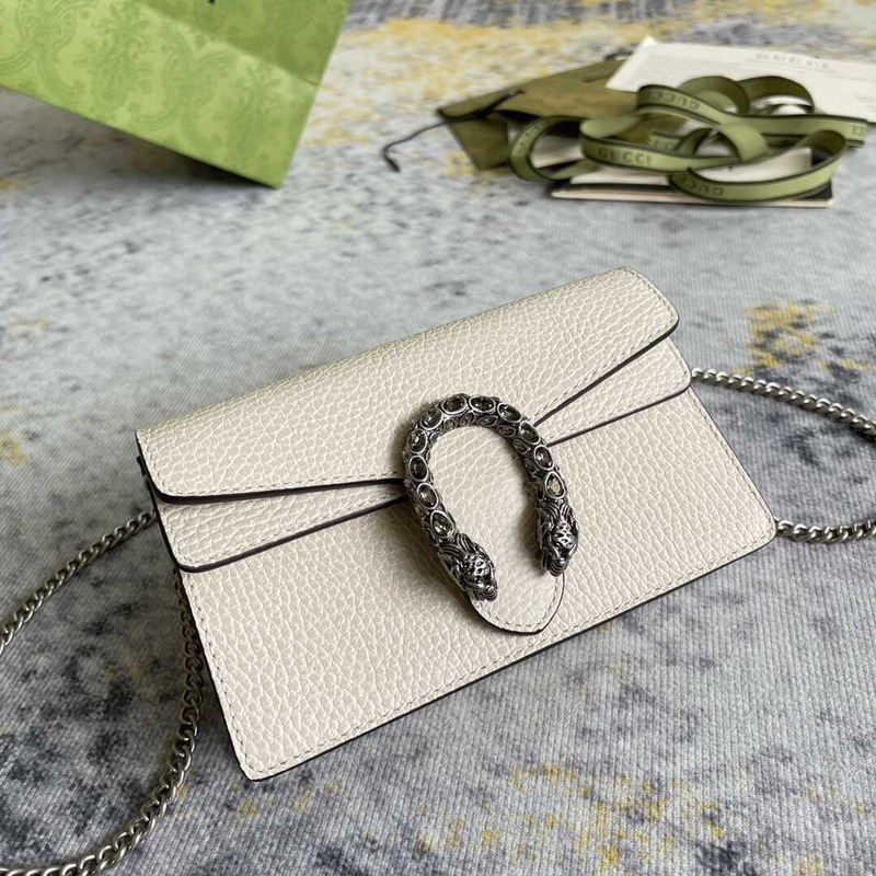 g*u*i dionysus gg S*per mini bag white