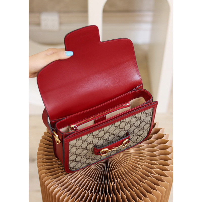 G*u*i horsebit 1955 small bag red