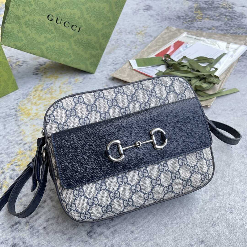 G*u*i horsebit 1955 schultertasche bag navy blue