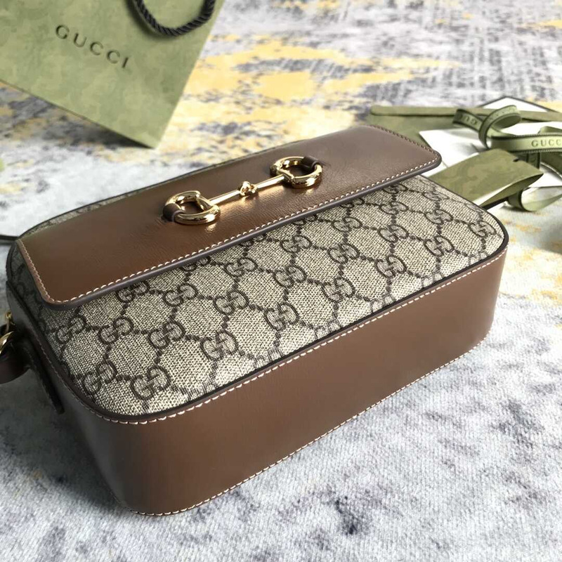 G*u*i horsebit 1955 schultertasche bag brown