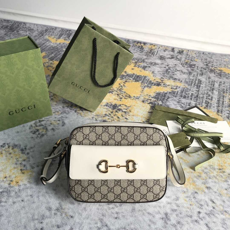 G*u*i horsebit 1955 schultertasche bag beige