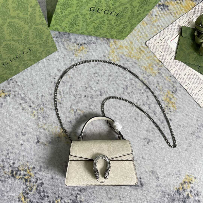 g*u*i women S*per mini leather shoulder bag weißes