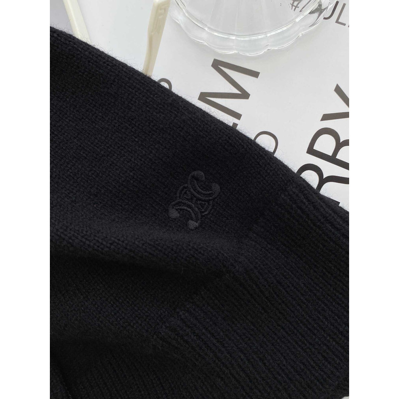 Ce**e embroidered cropped cardigan cashmere black