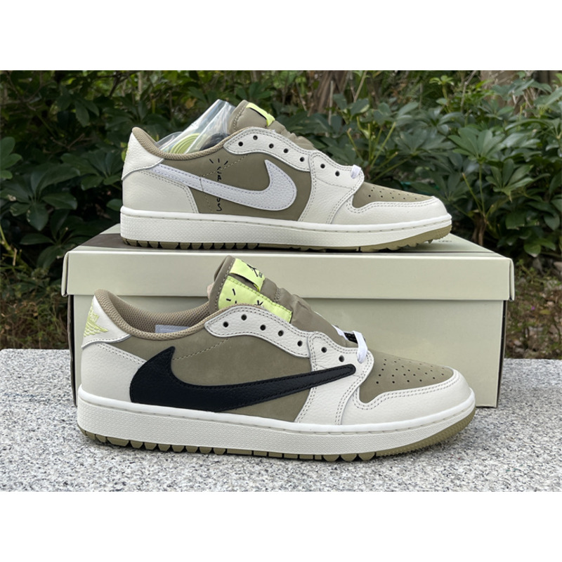 Jordan 1 Retro Low Golf Travis Scott Neutral Olive