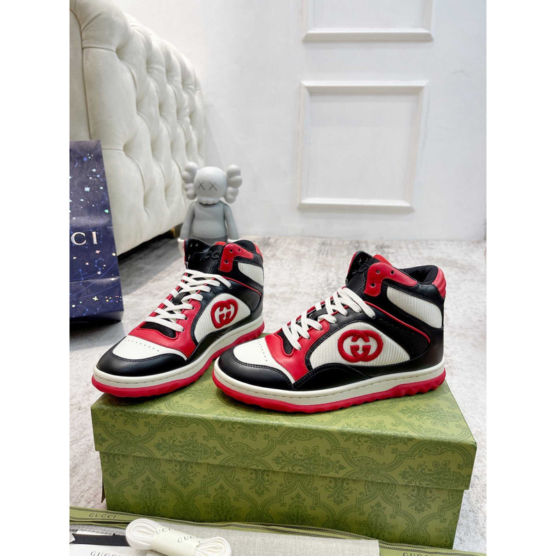G*u*i mac80 high-top-damensneakers schwarzes leder