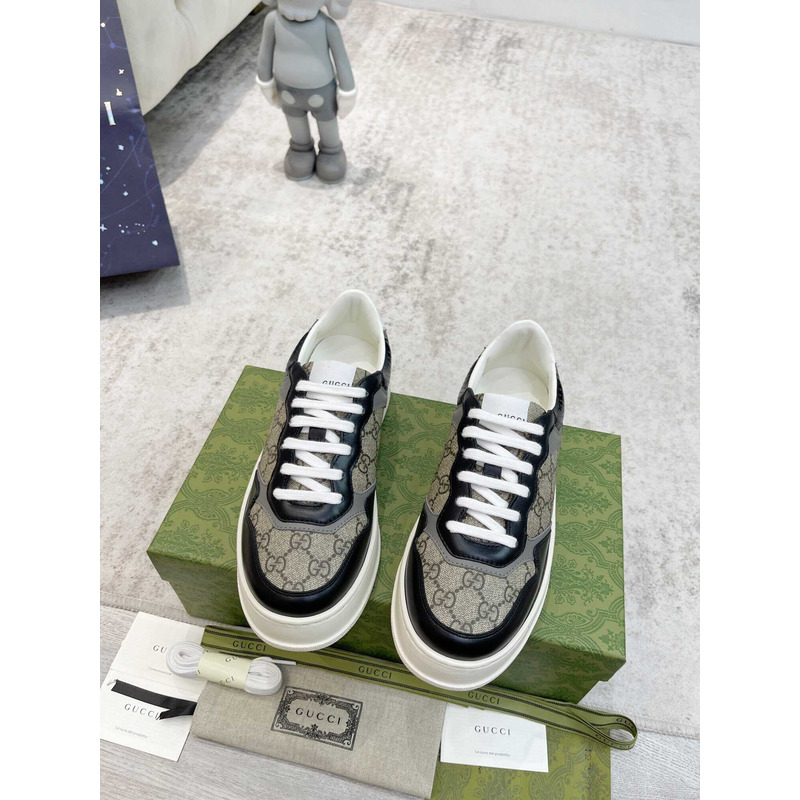 g*u*i damensneaker mit gg black  und grauer gg S*p*e-canvas