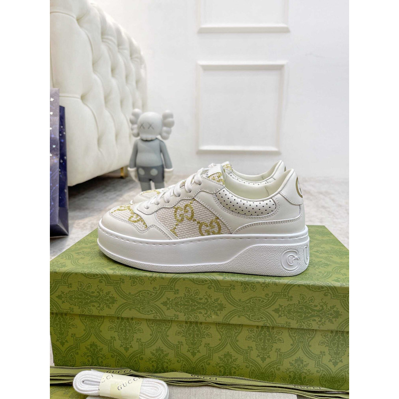 G*u*i damensneaker mit gg weißes