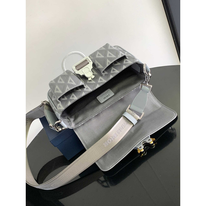 d*or hit the road bag with strap d*or gray cd Di*m*nd canvas