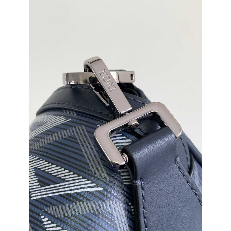 d*or hit the road bag with strap navy blue cd Di*m*nd canvas