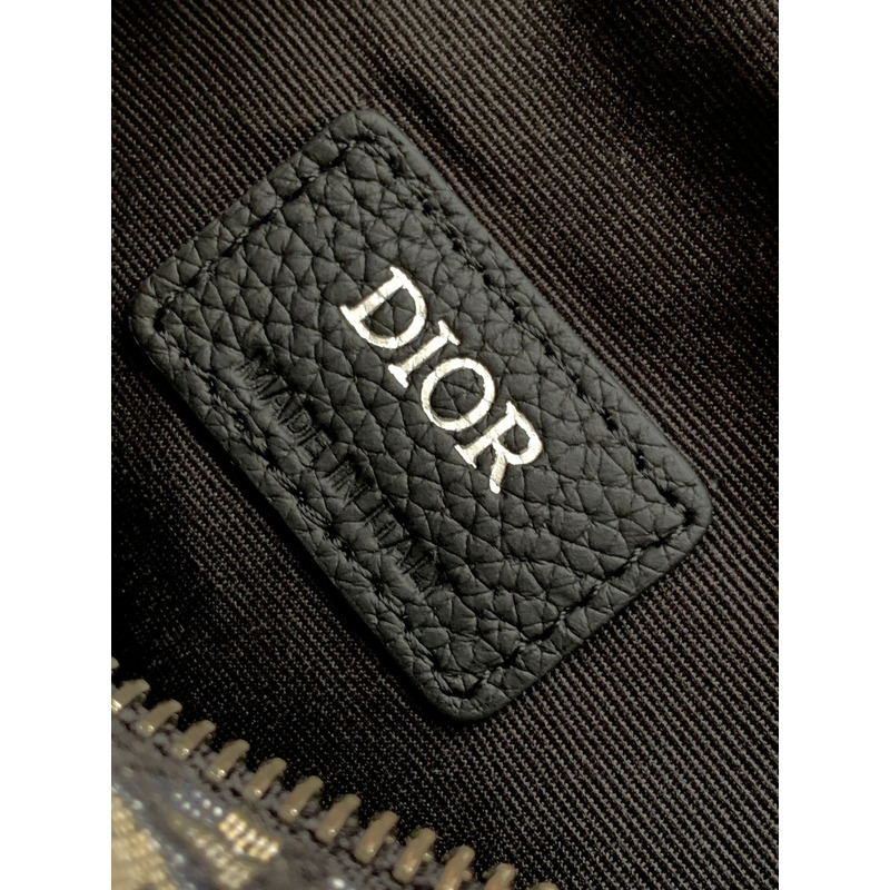 D*or 8 mini bag with strap beige and black D*or oblique jacquard