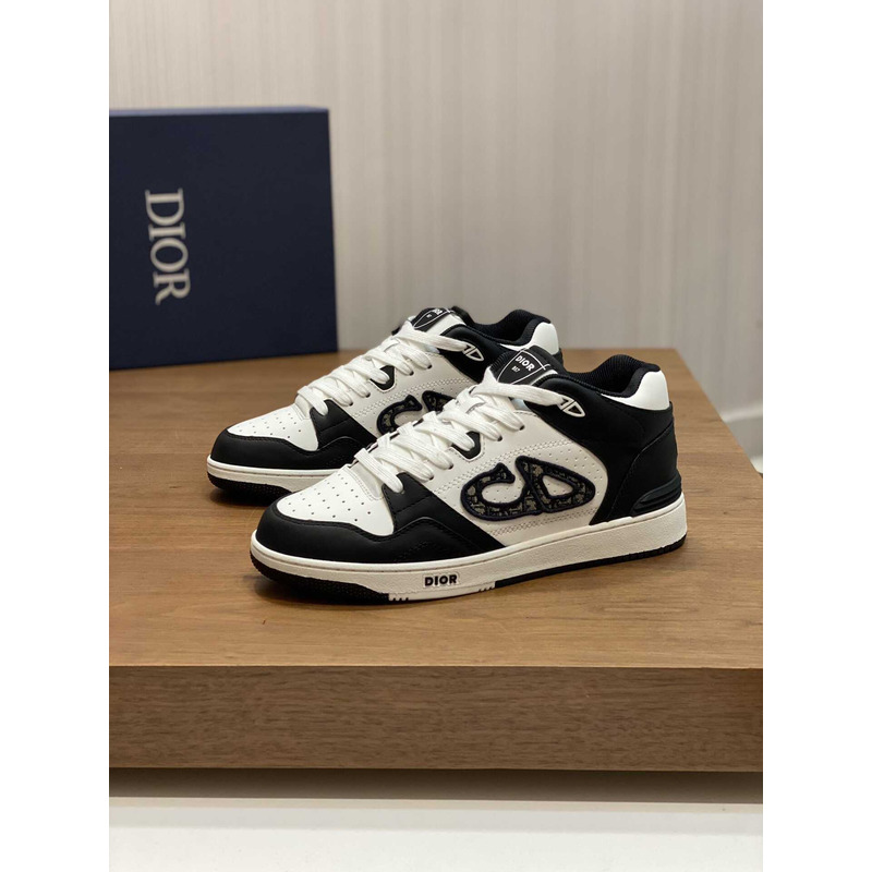 D*or b57 mid-top sneaker calfskin black