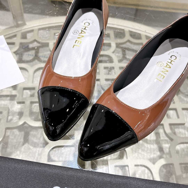 Ch*el flats brown and black