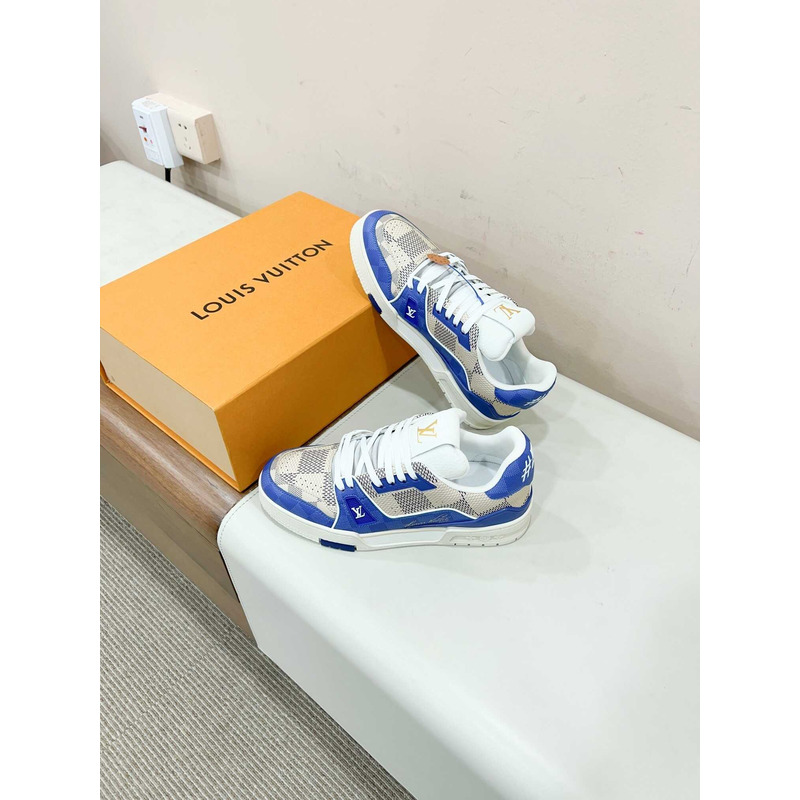 l**is V*t*n trainer sneakers white and blue