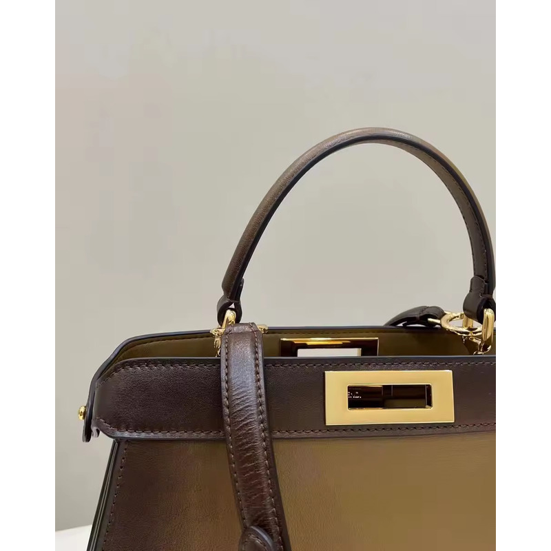 F**di peekaboo brown handbag