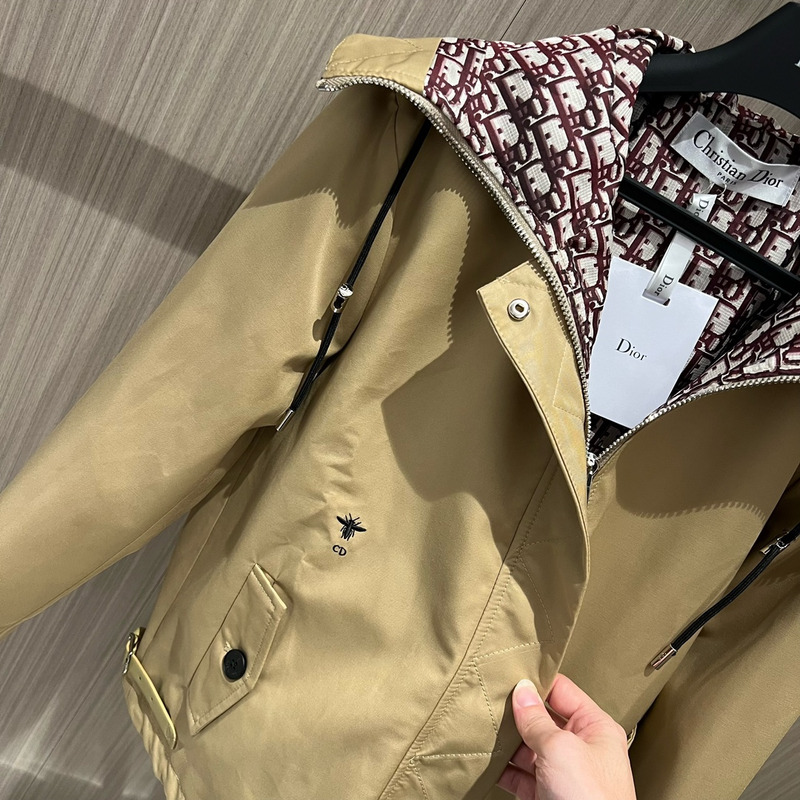 D*or hooded jacket D*or oblique beige